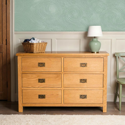 Surrey Oak Large Chest Of Drawers