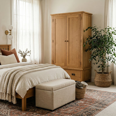 Surrey Oak Double Wardrobe & Drawer