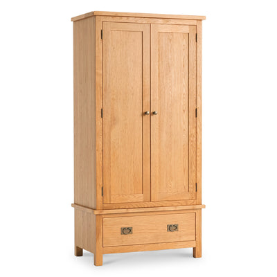 Surrey Oak Double Wardrobe & Drawer