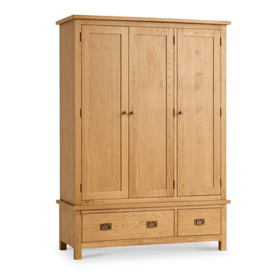 Surrey Oak Triple Wardrobe & Drawers