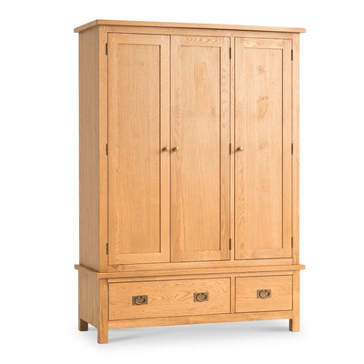 Surrey Oak Triple Wardrobe & Drawers