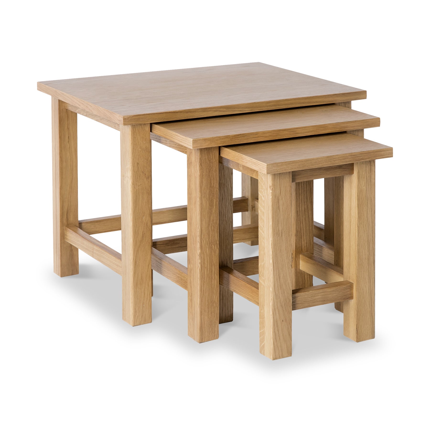 London Oak Nest of Tables by Roseland Furniture