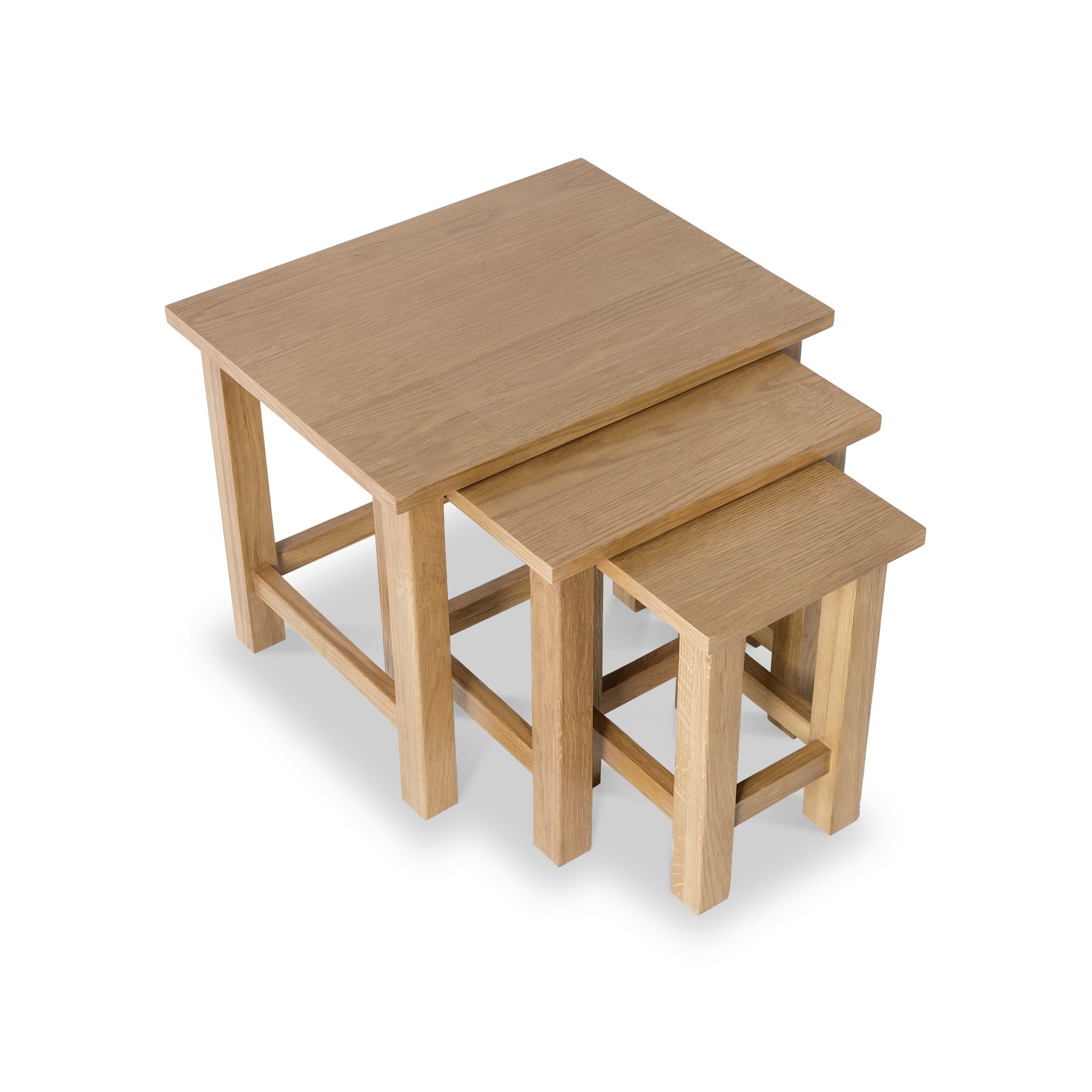 London Oak Nest of Tables by Roseland Furniture