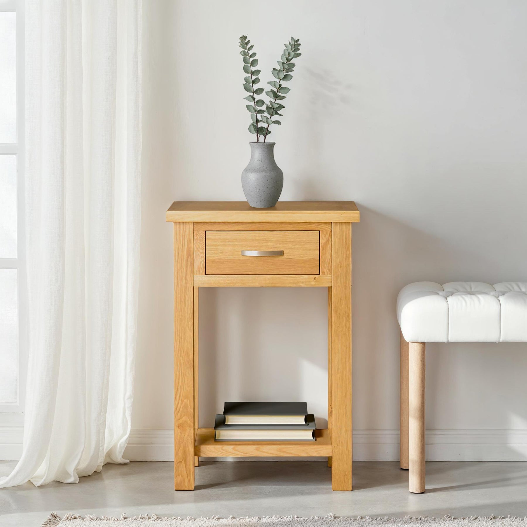London Oak Telephone Table for contemporary hallway