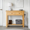 London Oak Console Table for contemporary hallways and entryways