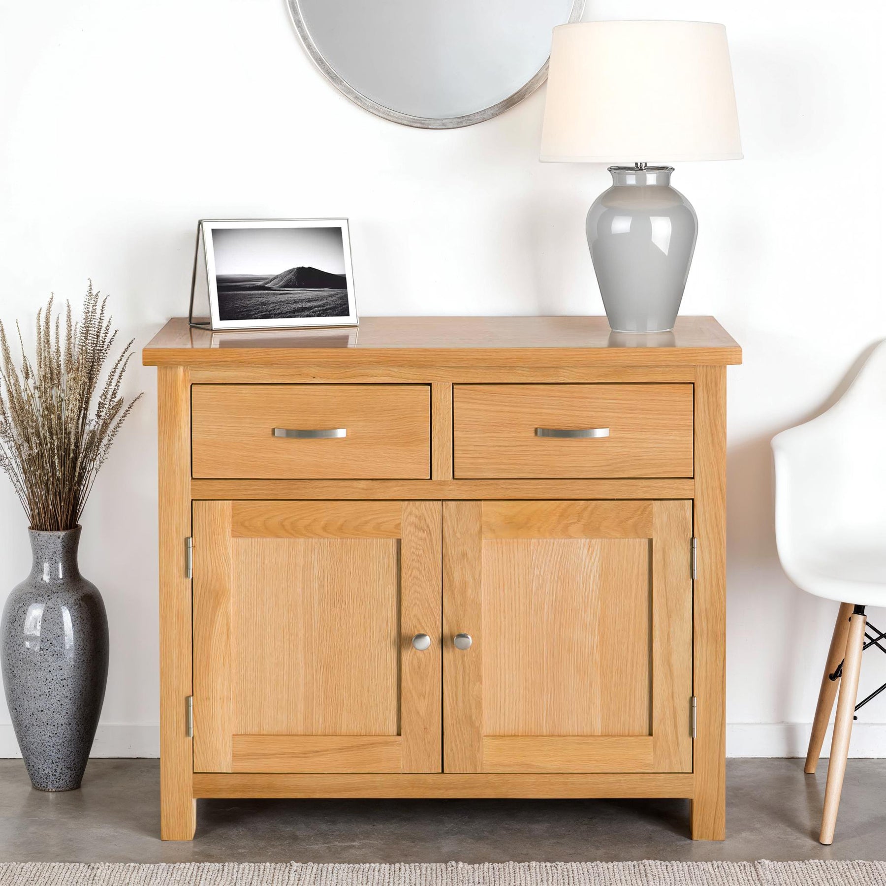 London Oak Small Sideboard Cabinets for contemporary living and dining spaces