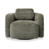 Irving Chenille Swivel Chair Olive from Roseland Furniture