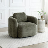 Irving Chenille Swivel Chair Olive from Roseland Furniture