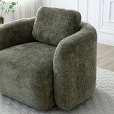Irving Chenille Swivel Chair Olive from Roseland Furniture