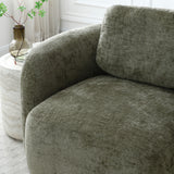 Irving Chenille Swivel Chair Olive from Roseland Furniture