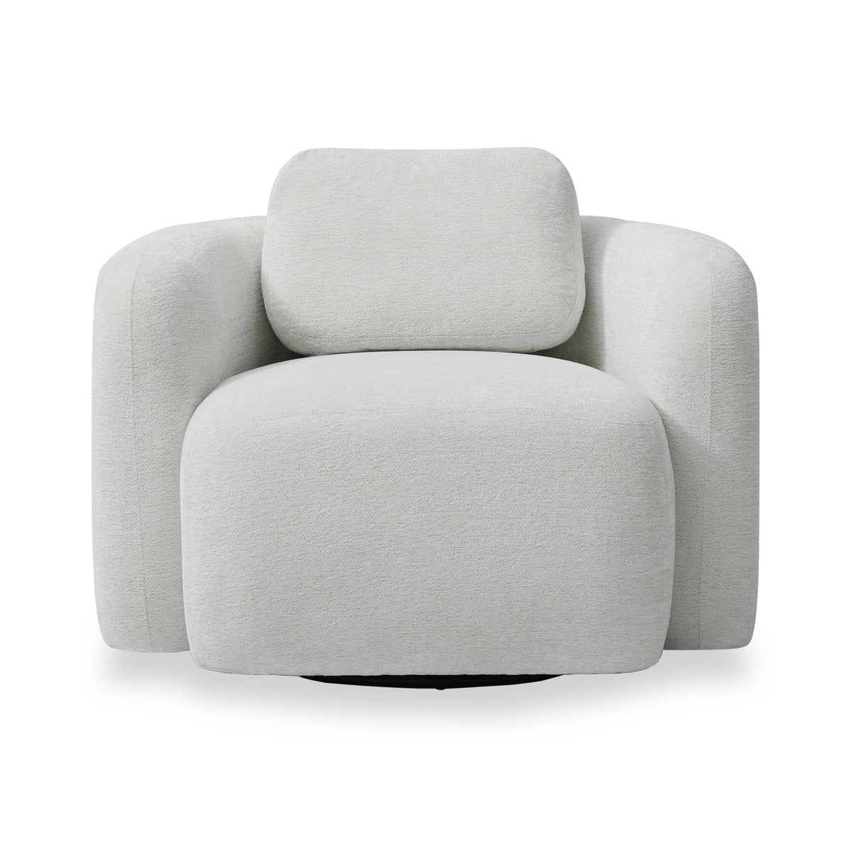 Irving Chenille Swivel Chair Natural from Roseland Furniture