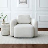 Irving Chenille Swivel Chair Natural from Roseland Furniture