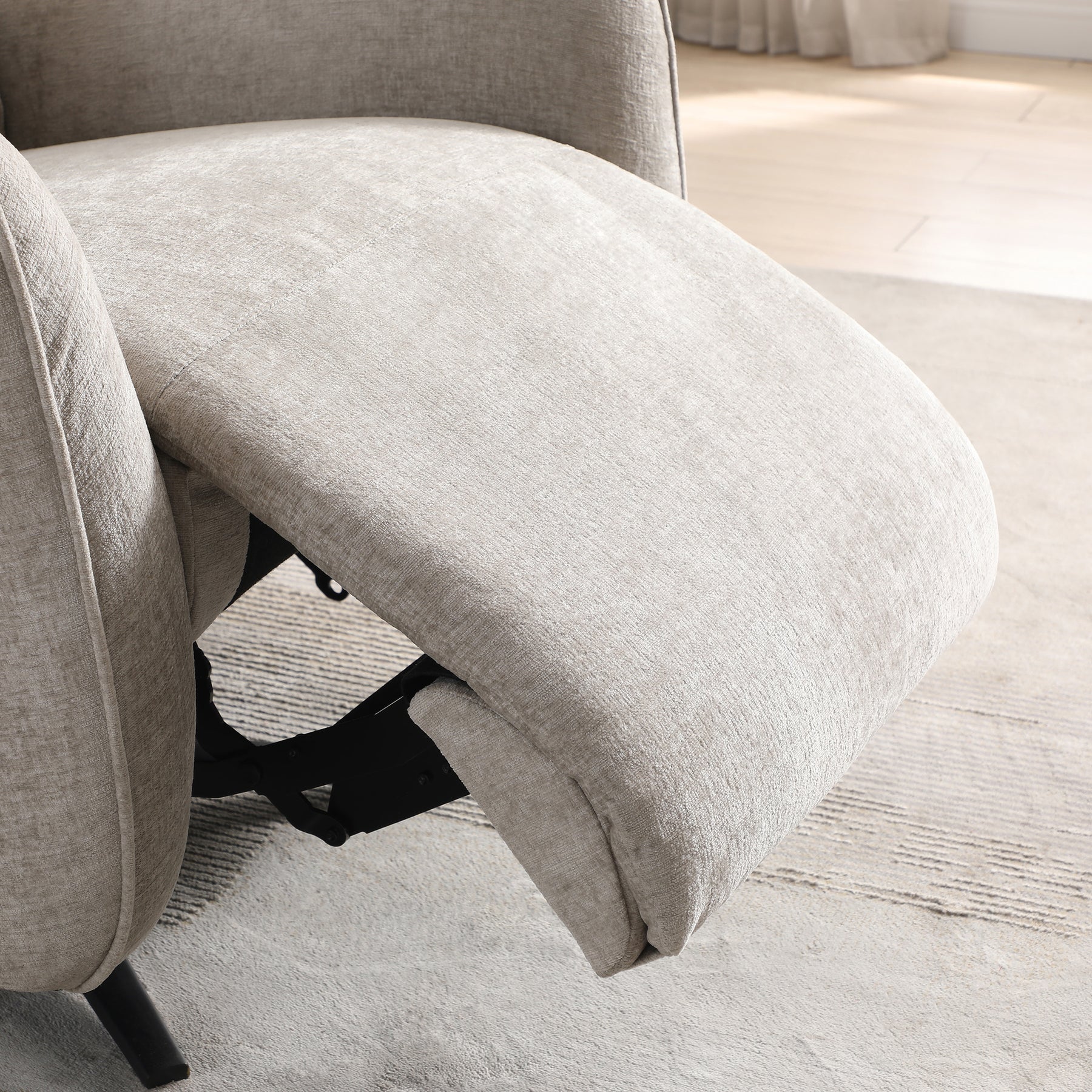 Whitmore-swivel-electric-recliner-beige-chair from Roseland Furniture