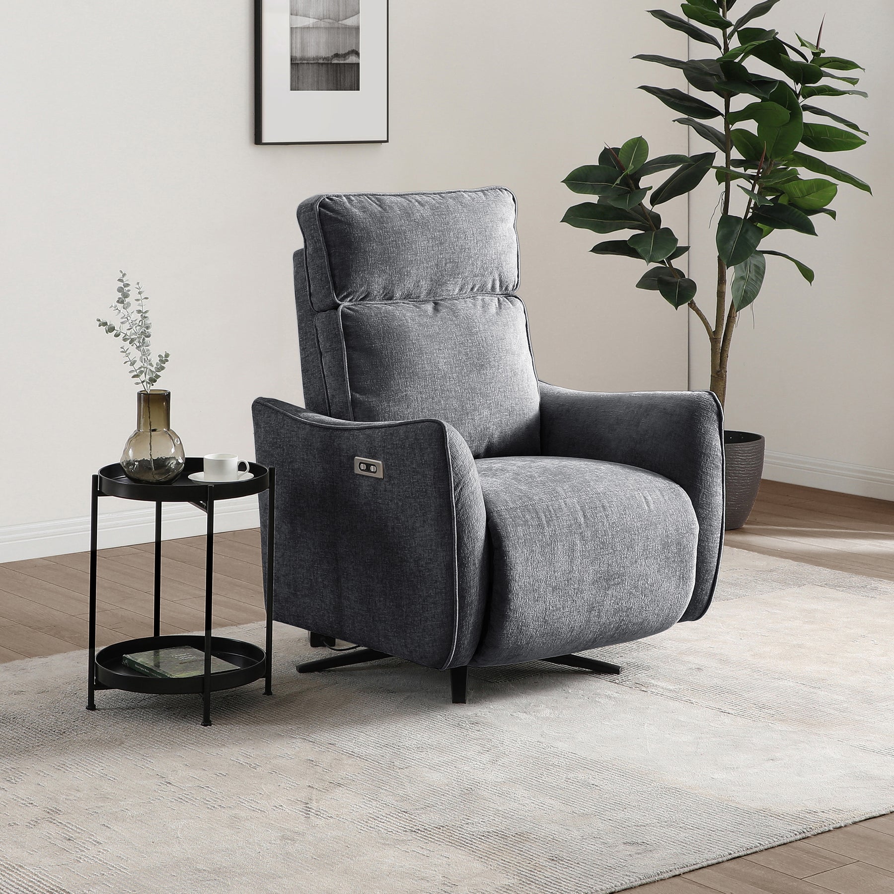 Whitmore-swivel-electric-recliner-grey-chair from Roseland Furniture