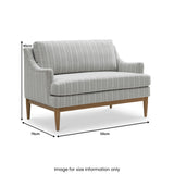 Kendrick Chenille 2 Seater Sofa Stripe from Roseland Furniture
