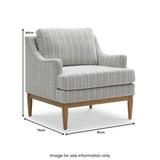 Kendrick Chenille Chair Stripe from Roseland Furniture