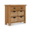 Zelah Oak Small Sideboard with Baskets from Roseland Furniture