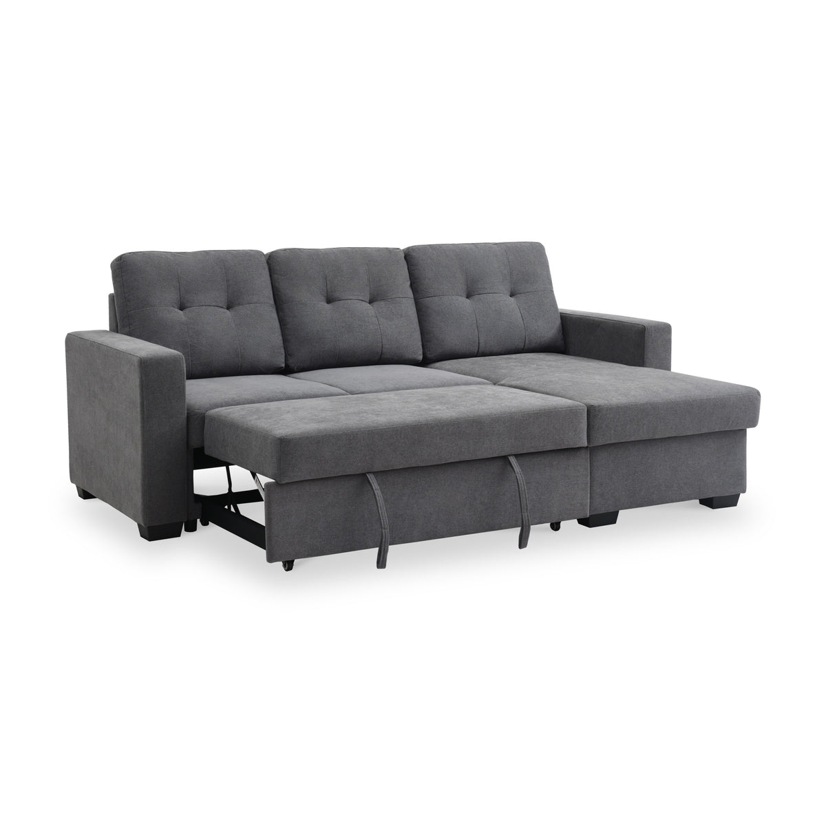 Winslet Button Back Chaise Sofabed Grey from Roseland Furniture