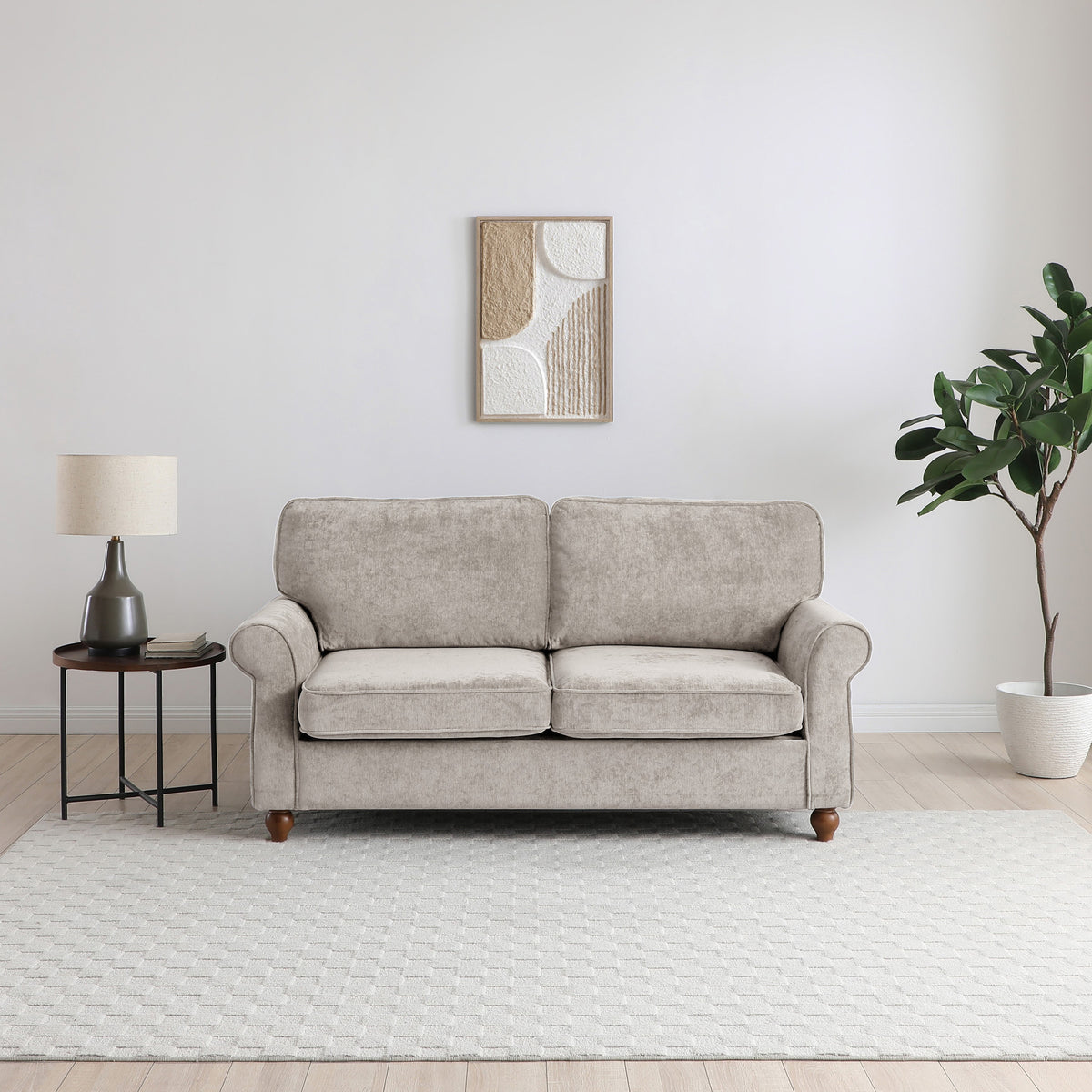 Blythe 2 Seater Sofa Bed W Pocket Mattress Natural from Roseland Furniture