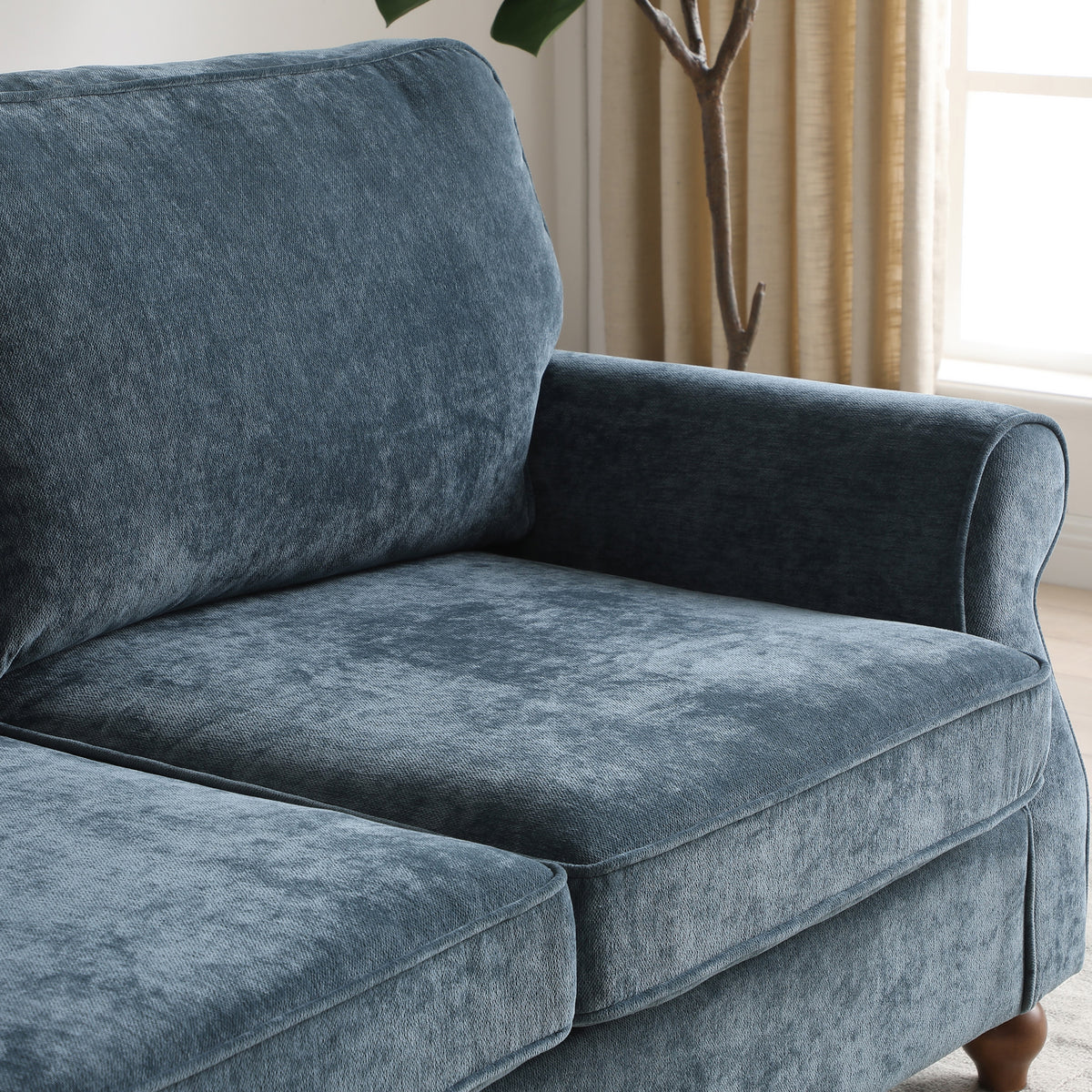 Blythe Navy 2 Seater Sofa Bed With Foam Mattress from Roseland Furniture