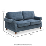 Blythe 2 Seater Sofa Bed w Pocket Mattress Navy from Roseland Furniture