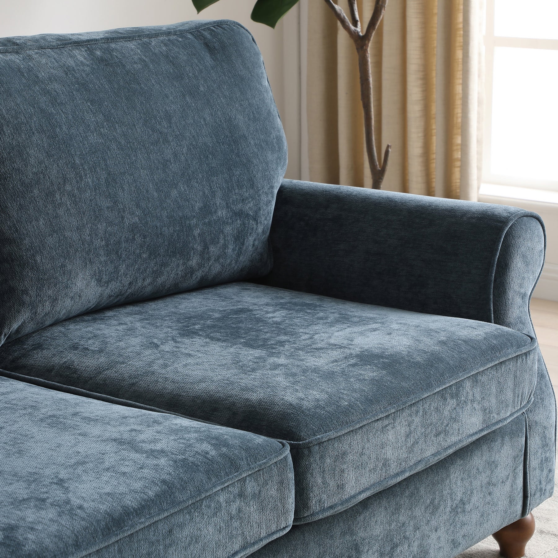 Blythe 2 Seater Sofa Bed w Pocket Mattress Navy from Roseland Furniture