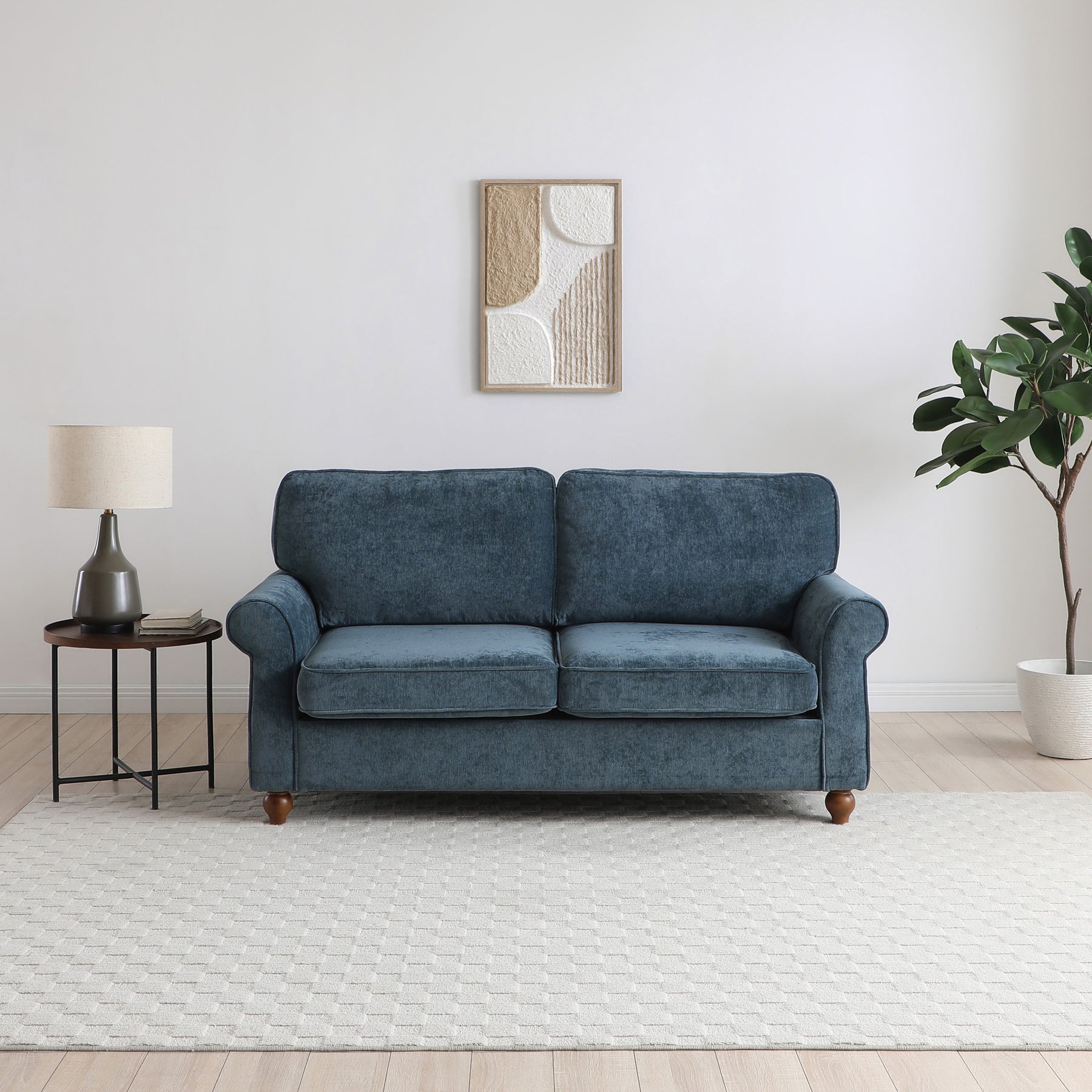 Blythe 2 Seater Sofa Navy from Roseland Furniture