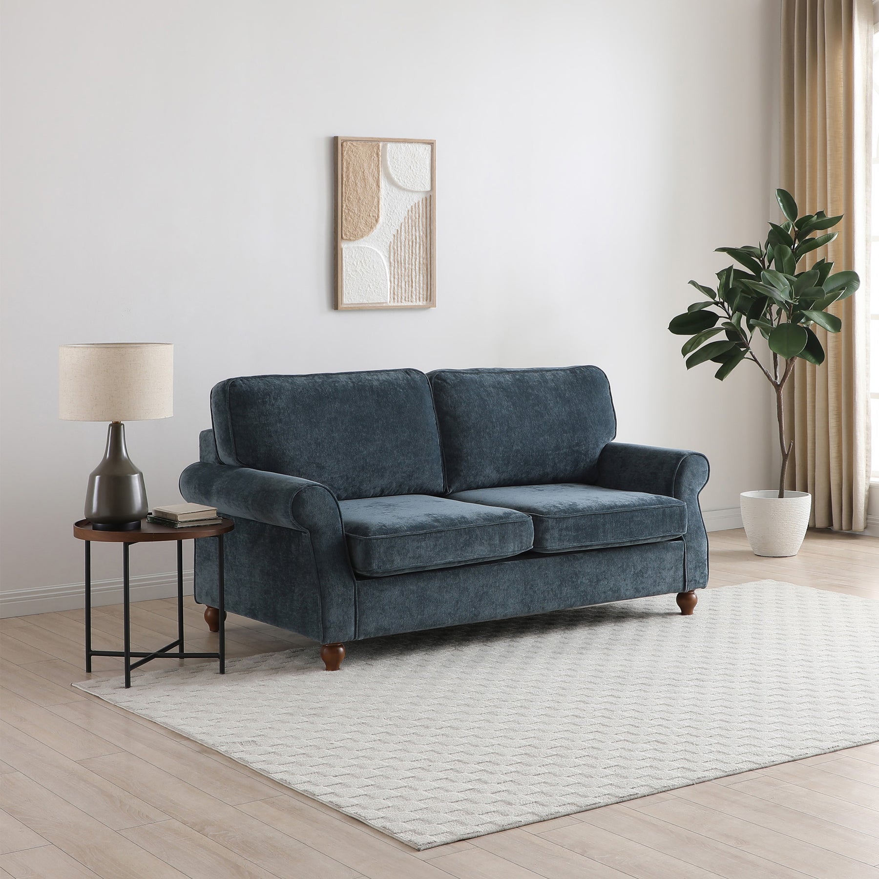 Blythe 2 Seater Sofa Navy from Roseland Furniture