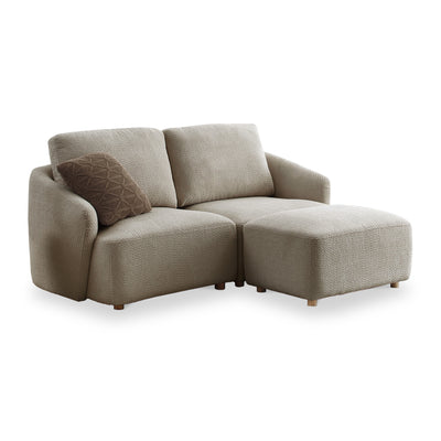 Fairfax Boucle 2 Seater Modular Sofa with Footstool