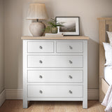 Farrow Grey 2 Over 3 Chest Of Drawers from Roseland Furniture - Lifestyle Shot