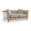 Clarence Putty Velvet Chesterfield 2 Seater Sofa