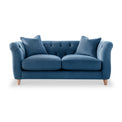 Clarence Sky Blue Velvet Chesterfield 2 Seater Sofa from Roseland Furniture
