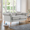 Balmoral Chalk Velvet Chesterfield 2 Seater Sofa for living room