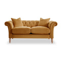 Balmoral Ochre Velvet Chesterfield 2 Seater Sofa from Roseland Furniture