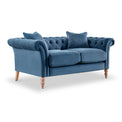 Balmoral Sky Blue Velvet Chesterfield 2 Seater Sofa 