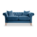 Balmoral Sky Blue Velvet Chesterfield 2 Seater Sofa from Roseland Furniture