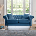 Balmoral Sky Blue Velvet Chesterfield 2 Seater Couch for living room