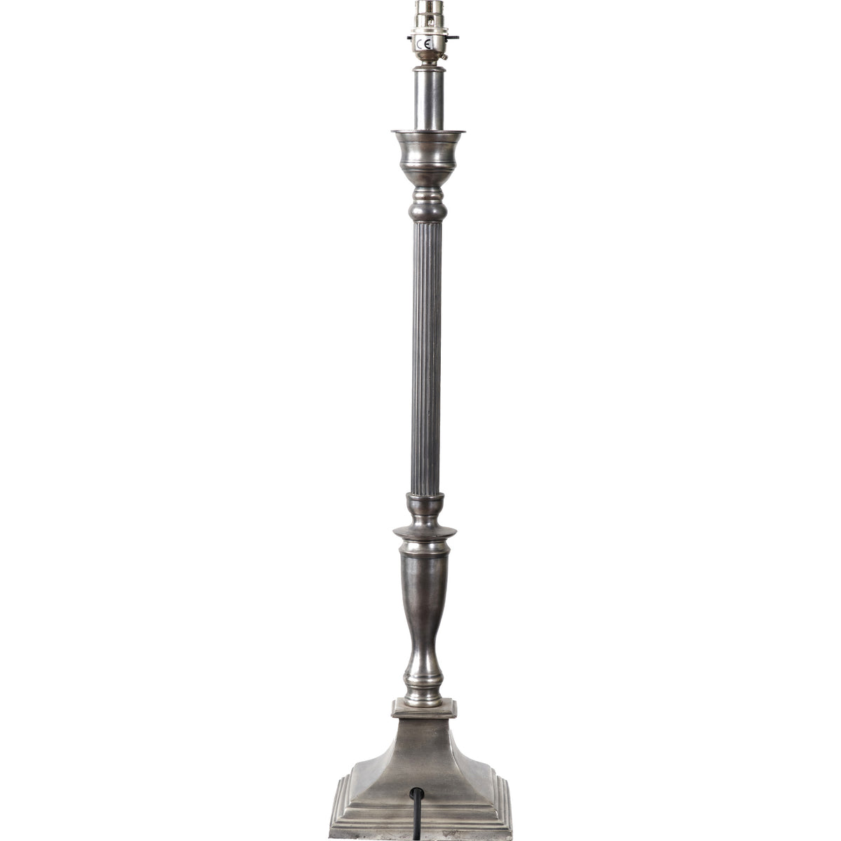 Canterbury Antique Silver Metal Table Lamp