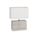 Hampton White Wash Wood Table Lamp from Roseland Furniture
