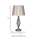 Jenna Silver Metal Twist Detail Table Lamp from Roseland Furniture