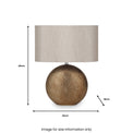 Mabel Bronze Dot Textured Ceramic Table Lamp from Roseland Furniture