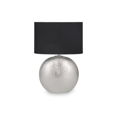 Alpha Silver Textured Ceramic Table Lamp