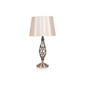 Jenna Antique Brass Metal Twist Detail Table Lamp from Roseland Furniture