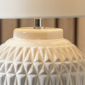 Anneli Warm White Aztec Texture Ceramic Table Lamp