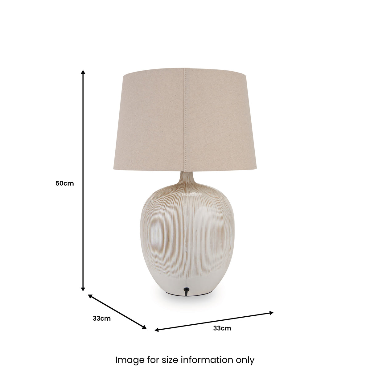 Greta Natural and Cream Textured Ceramic Table Lamp