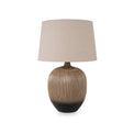 Greta Black Textured Ceramic Table Lamp from Roseland Furniture