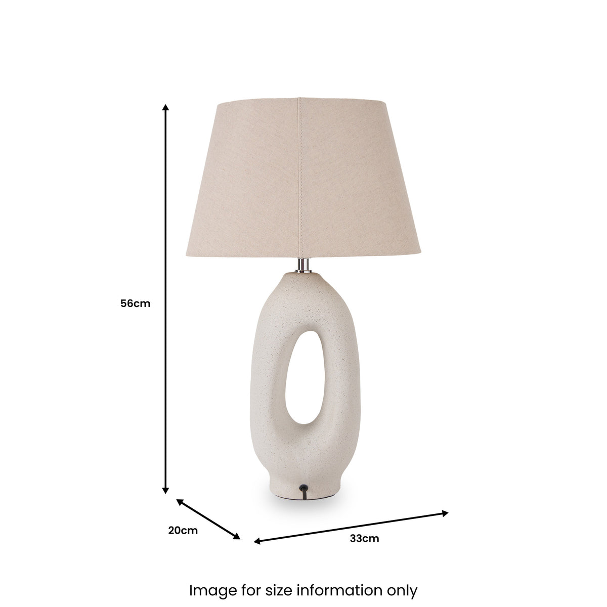 Laila Natural Organic Tall Ceramic Table Lamp