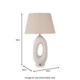 Laila Natural Organic Tall Ceramic Table Lamp