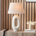 Laila Natural Organic Tall Ceramic Table Lamp for living room or bedroom