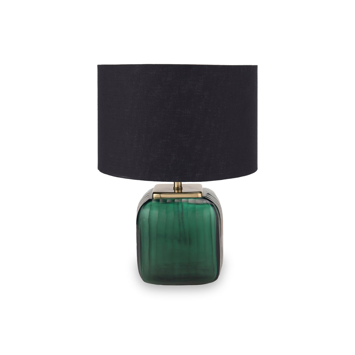 Anais Green Cold Cut Glass Square Table Lamp
